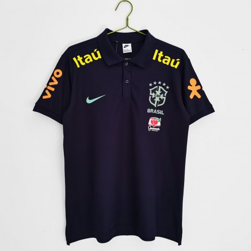 2022/23 Brazil Royal Blue Thailand Polo Shirts-710