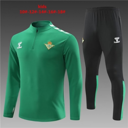 2022/23 Real Betis Green Kids/Youth Thailand Soccer Tracksuit Uniform-801