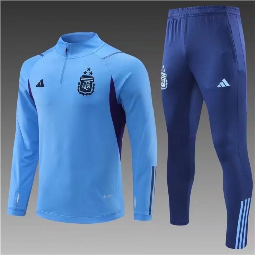 Adult 3 Star 2022/23 Argentina Blue Thailand Soccer Tracksuit Uniform-801/LH/GDP