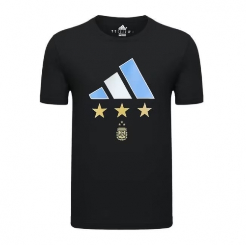 2022/23 Argentina Black Soccer Cotton T-Shirts-LH