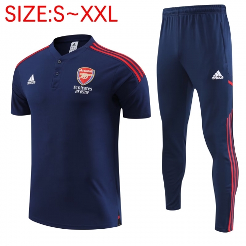 2022/23 Arsenal Royal Blue Thailand Polo Uniform-PO