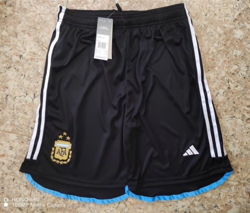 3 Star 2022/23 Argentina Black Thailand Soccer Shorts-315