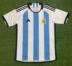 3 Star (S-4XL ) 2022/23 Argentina Home White & Blue Thailand Soccer Jersey AAA-705/715/416