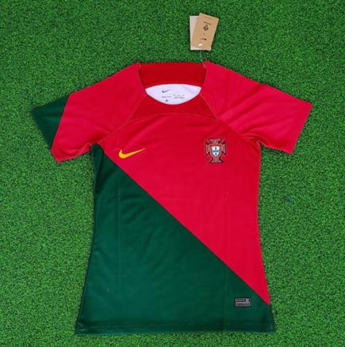 2022/23  Portugal Home Red Female Thailand Soccer Jersey-319/418