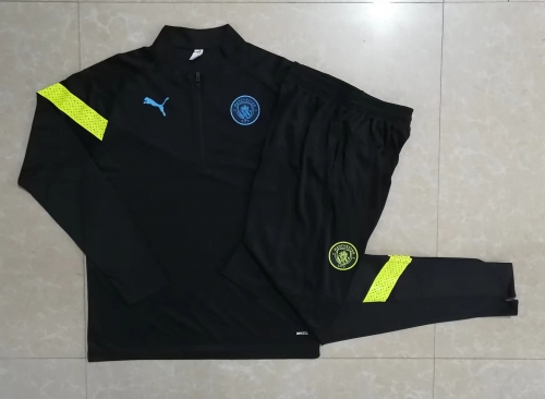 2022/23 Manchester City Black Thailand Tracksuit Uniform-815