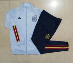 2022/23 Spain Light blue Soccer Jacket Uniform-815