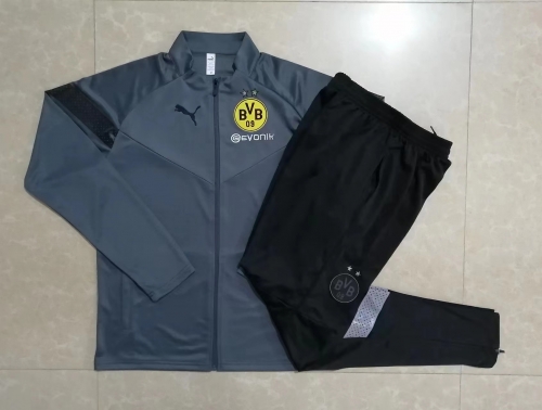 2022/23 Borussia Dortmund Gray Jacket Uniform-815