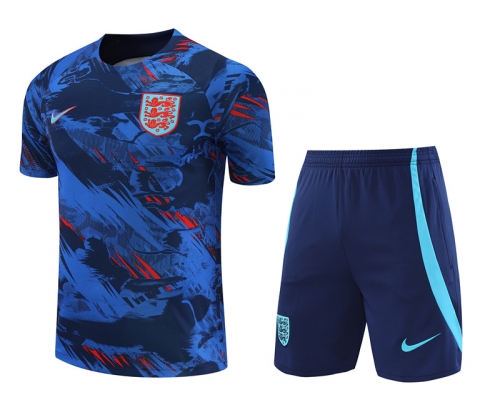 2022/23 England Blue Training Thailand Soccer Jersey Unifrom-418