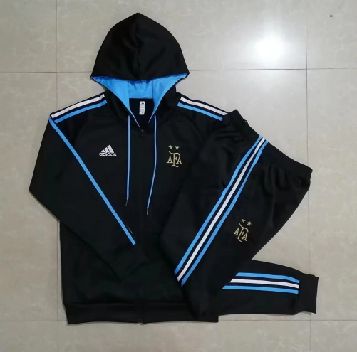 2022/23 Argentina Royal Blue Soccer Jacket Uniform With Hat-815