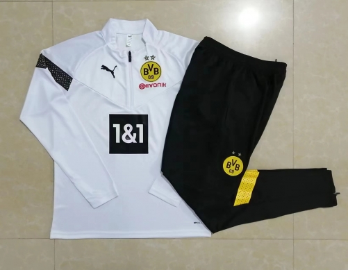 2022/23 Borussia Dortmund White Thailand Tracksuit Uniform-815