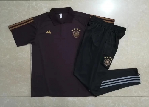 2022/23 Germany Red & Black Thailand Polo Uniform-815