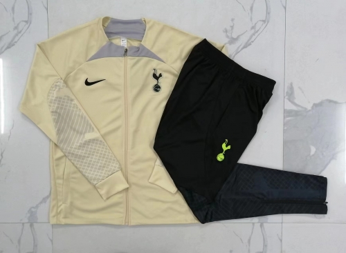 2022/23 Tottenham Hotspur Yellow Thailand Soccer Jacket Uniform-815