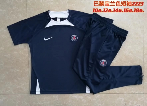 Kids 2022/23 Paris SG Royal Blue Kids/Youth Thailand Soccer Tracksuit Uniform-815