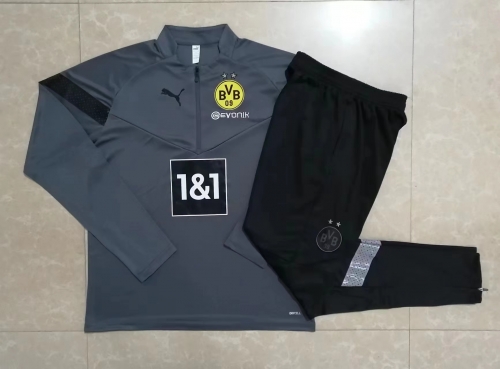 2022/23 Borussia Dortmund Gray Thailand Soccer Jersey Uniform-815