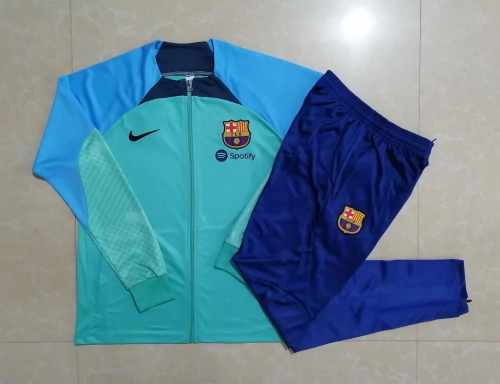 2022/23 Barcelona Green Thailand Soccer Jacket Uniform-815