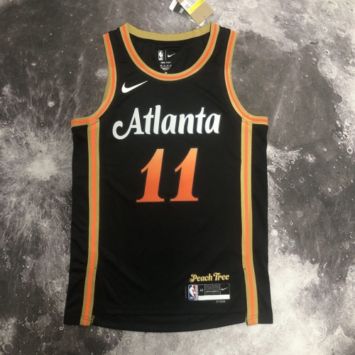 2023 City Version NBA Atlanta Hawks Black #11 Jersey-311