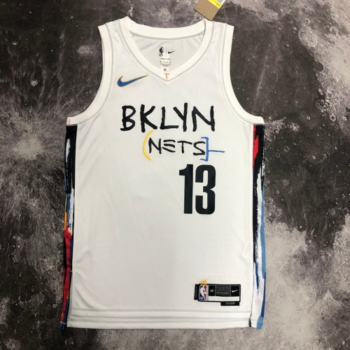 2023 Season City Version Brooklyn Nets White #13 NBA Jersey-311