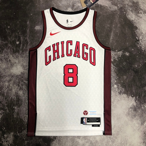2023 Season City Version Chicago Bull NBA White #8 Jersey-311