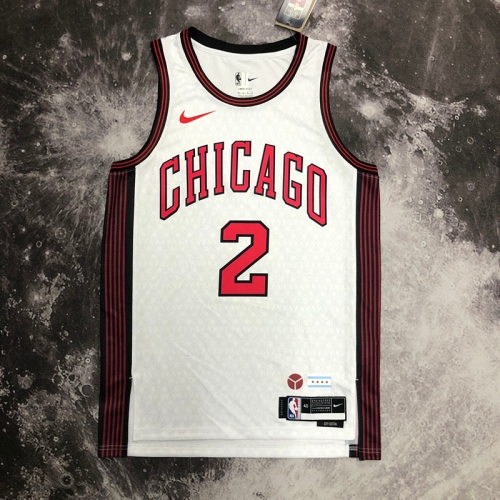 2023 Season City Version Chicago Bull NBA White #2 Jersey-311