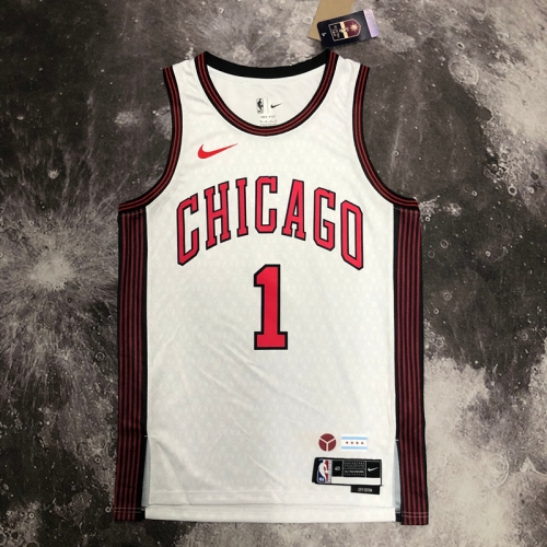 2023 Season City Version Chicago Bull NBA White #1 Jersey-311