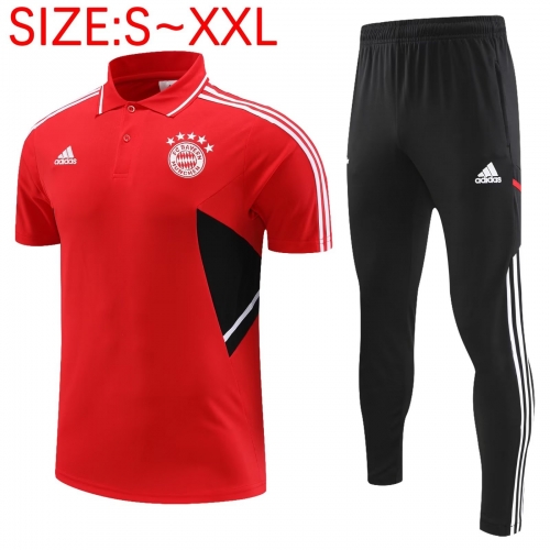 2022/23 Bayern München Red Thailand Polo Uniform-PO