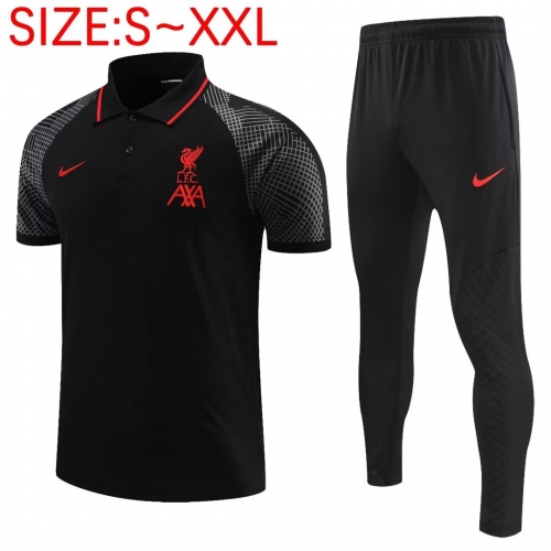 2022/23 Liverpool Black Polo Uniform-PO