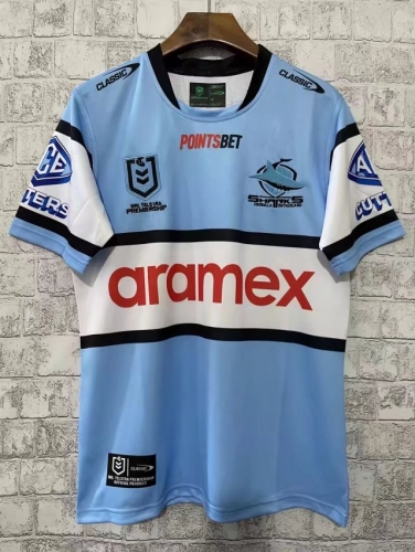 2022 Sharks Home Blue Thailand Rugby Shirts-805