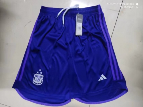 3 Star 2022/23 Argentina Away Purple Thailand Soccer Shorts