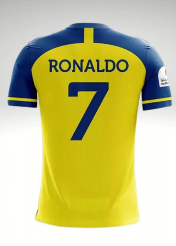 2022/23 Al-Nassr FC Home Black & Yellow #7 (RONALDO ) Thailand Soccer Jersey AAA-1095/320