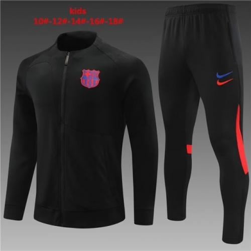 Kids 2022/23 Barcelona Black Kids/Youth Soccer Jacket Uniform-801