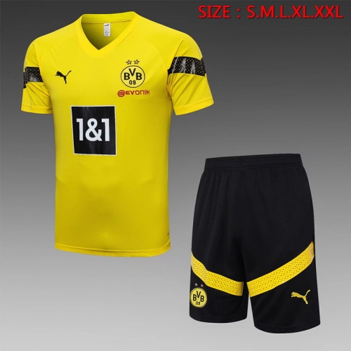 2022/23 Borussia Dortmund Gray Shorts-Sleeve Thailand Soccer Uniform-815