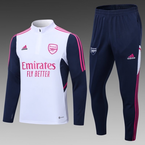 2022-23 Arsenal White Soccer Tracksuit Uniform-411/801