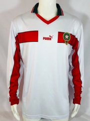 1998 Retro Version Morocco Away White LS Thailand Soccer Jersey AAA-503