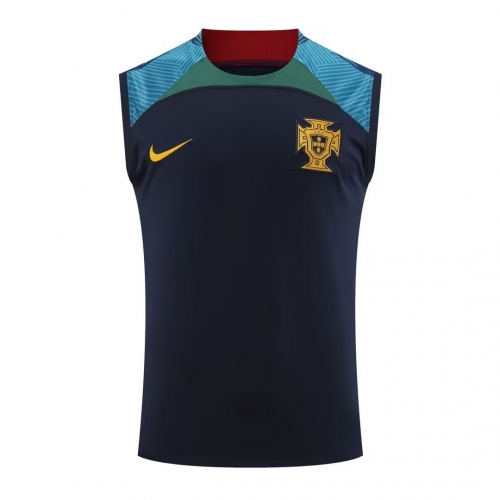 2022/23 Portugal Black Training Thailand Soccer Jersey Vest Top-418