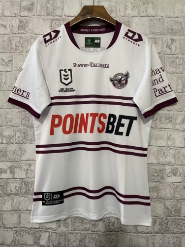 2023 Manly-Warringah Sea Eagles Away White Thailand Rugby Shirts-805