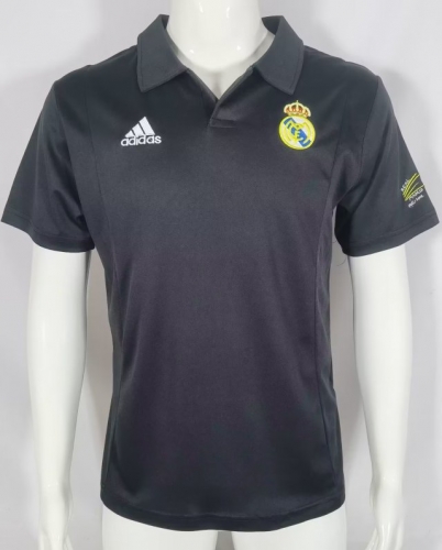 02-03 Retro Champions League Version Real Madrid Away Black Thailand Soccer Jersey AAA-503