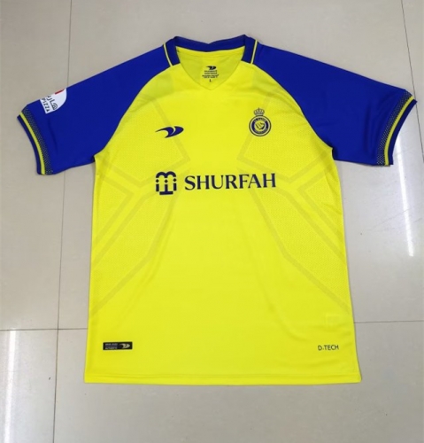 2022/23 Al-Nassr FC Home Black & Yellow Thailand Soccer Jersey AAA-510