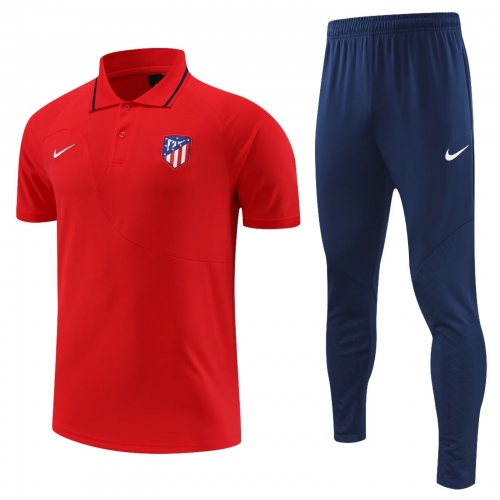 2022/23 Atletico Madrid Red Thailand Polo Uniform-PO