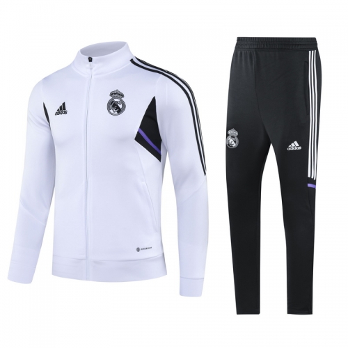 2022/23 Real Madrid White Youth/Kids Thailand Soccer Jacket Uniform-815/GDP