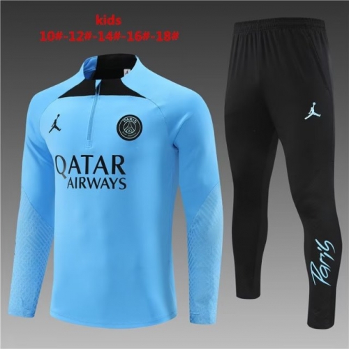 2022/23 Paris SG Light Blue Thailand Soccer Tracksuit Uniform-801