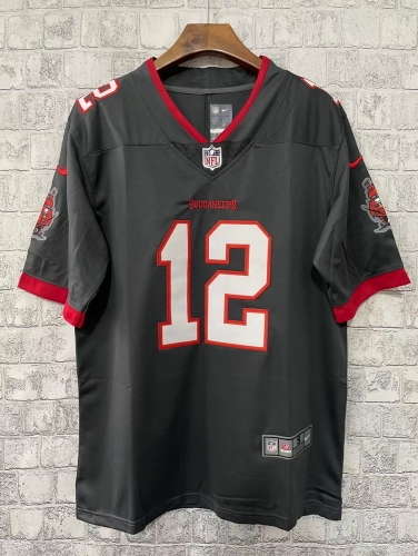 2022 Season NFL Patrio Black & Gray #12 Jersey-805