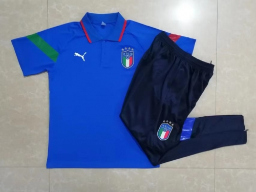 2022/23 Italy Cai Blue Thailand Soccer Polo Uniform-815