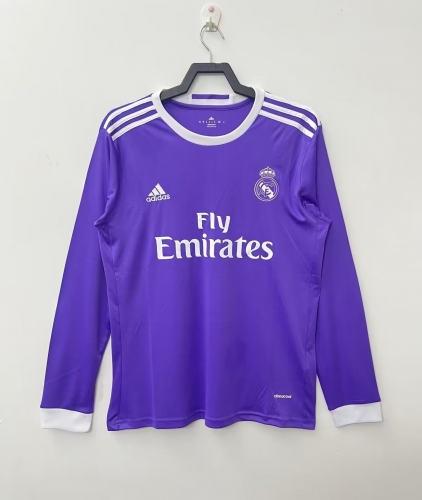 16-17 Retro Version Real Madrid Purple Thailand LS Soccer Jersey AAA-301/811/503