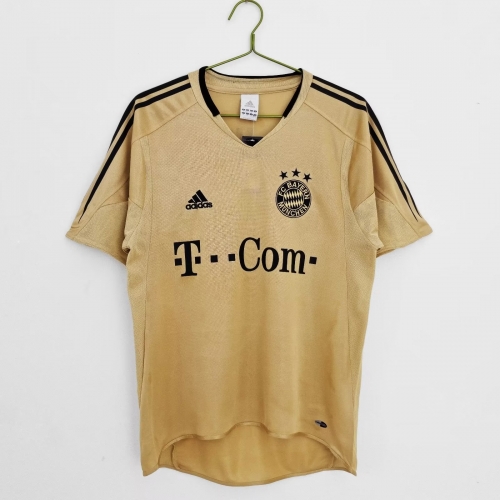 2004-2005 Retro Version Bayern München Light Yellow Thailand Soccer Jersey AAA-710