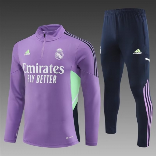 2022/23 Real Madrid Purple Thailand Tracksuit Uniform-801