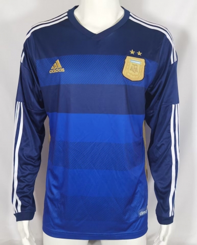 14 -15 Retro Version Argentina Home Blue White LS Thailand Soccer Jersey AAA-601/503