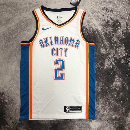 NBA Oklahoma City Thunder White #2 Jersey-311