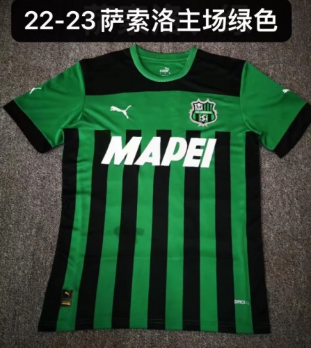 2022/23 US Sassuolo Calcio Home Black & Green Thailand Soccer Jersey AAA-709