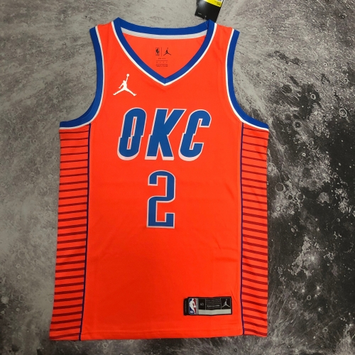 Feiren Limited Version NBA Oklahoma City Thunder Red #2 Jersey-311