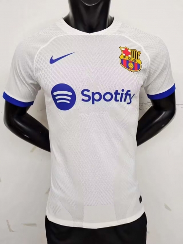Player version 2023/24 Barcelona White Thailand Soccer Jersey AAA-MY/888